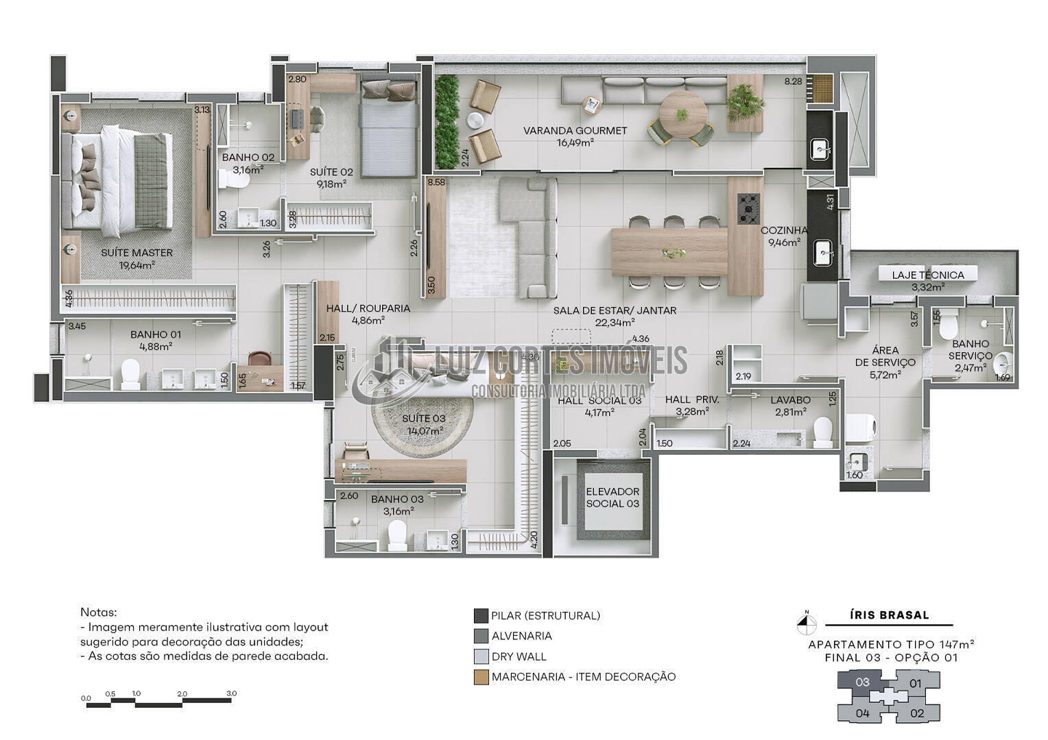 Apartamento, 3 quartos, 147 m² - Foto 33