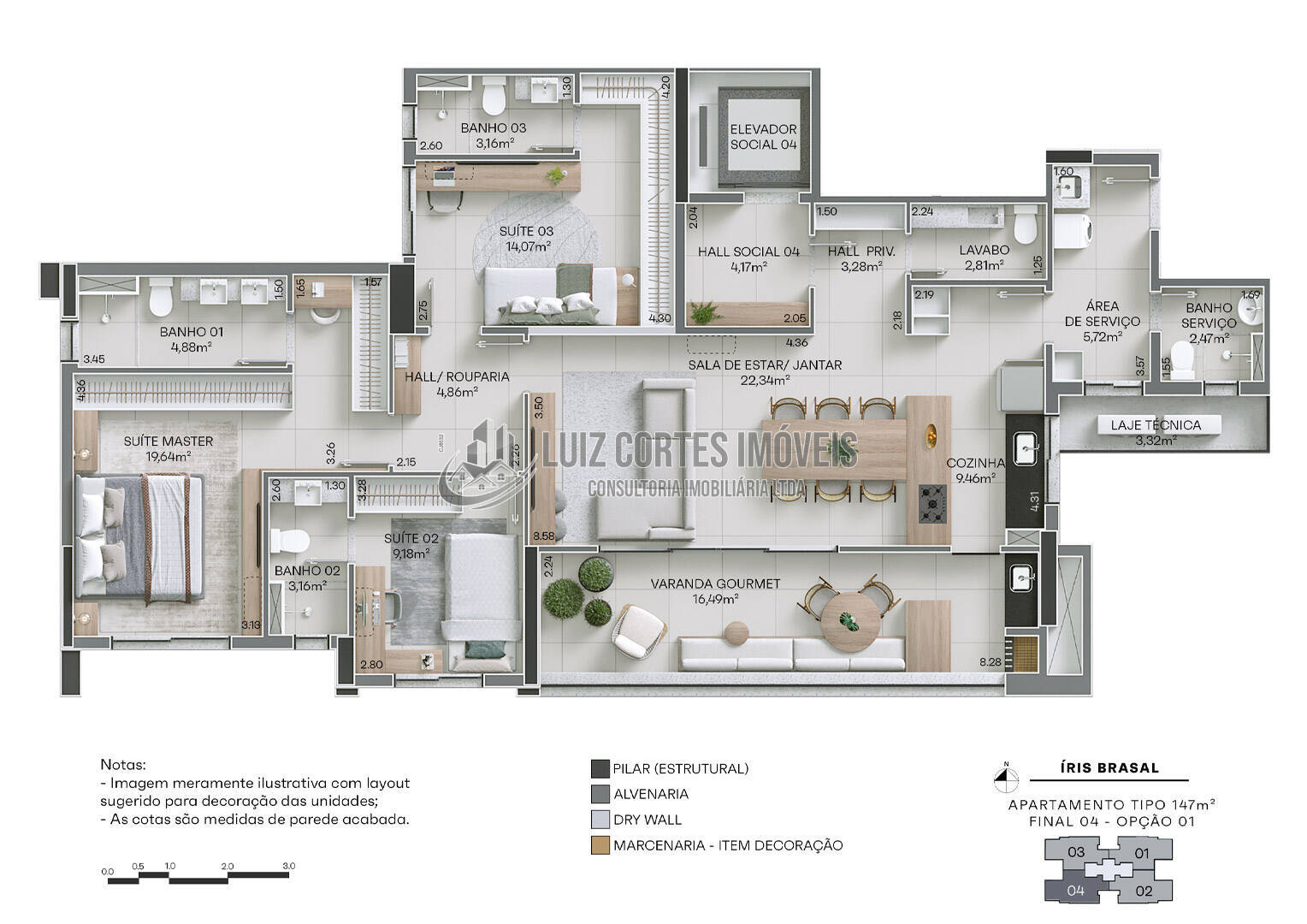 Apartamento, 3 quartos, 147 m² - Foto 34